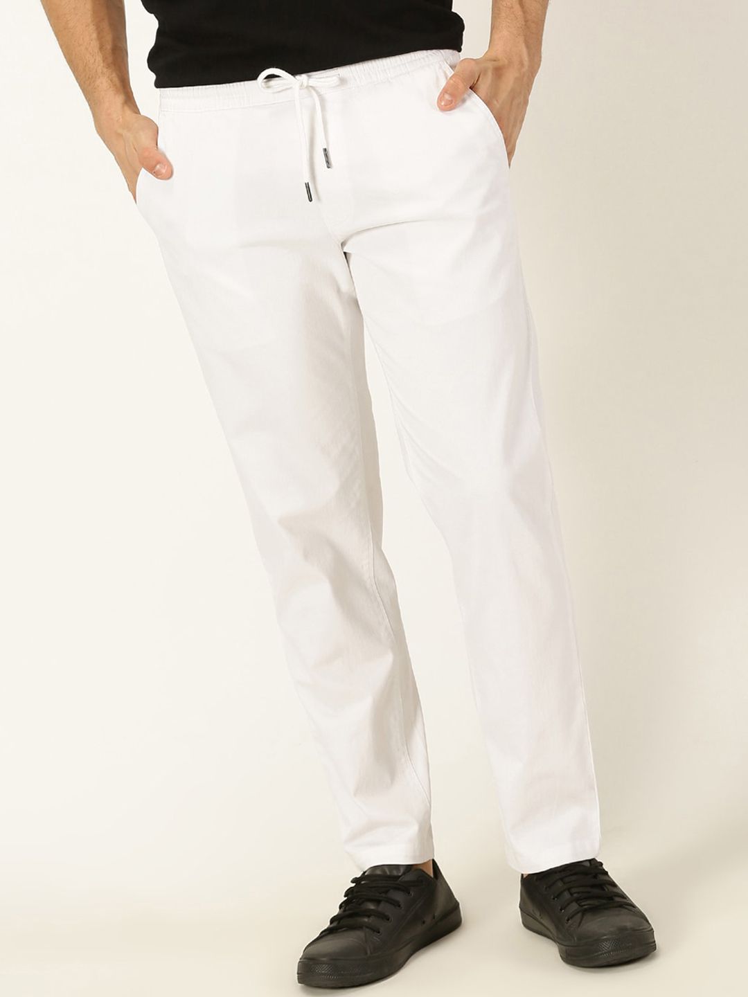 Thomas Scott Men Smart Mid Rise Cotton Trousers