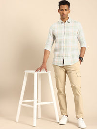 Being Human Pure Cotton Slim Fit Checked Casual Shirt