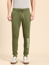 Being Human Men Pure Cotton Printed Detail Joggers