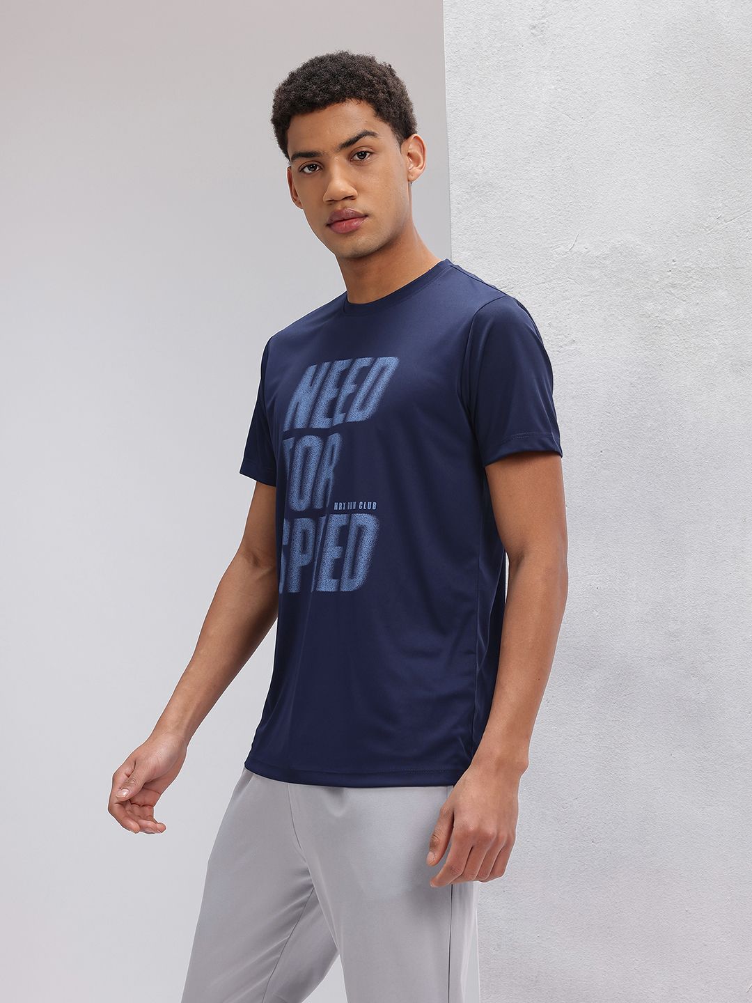 HRX by Hrithik Roshan Rapid-Dry Typography Print Running T-shirt