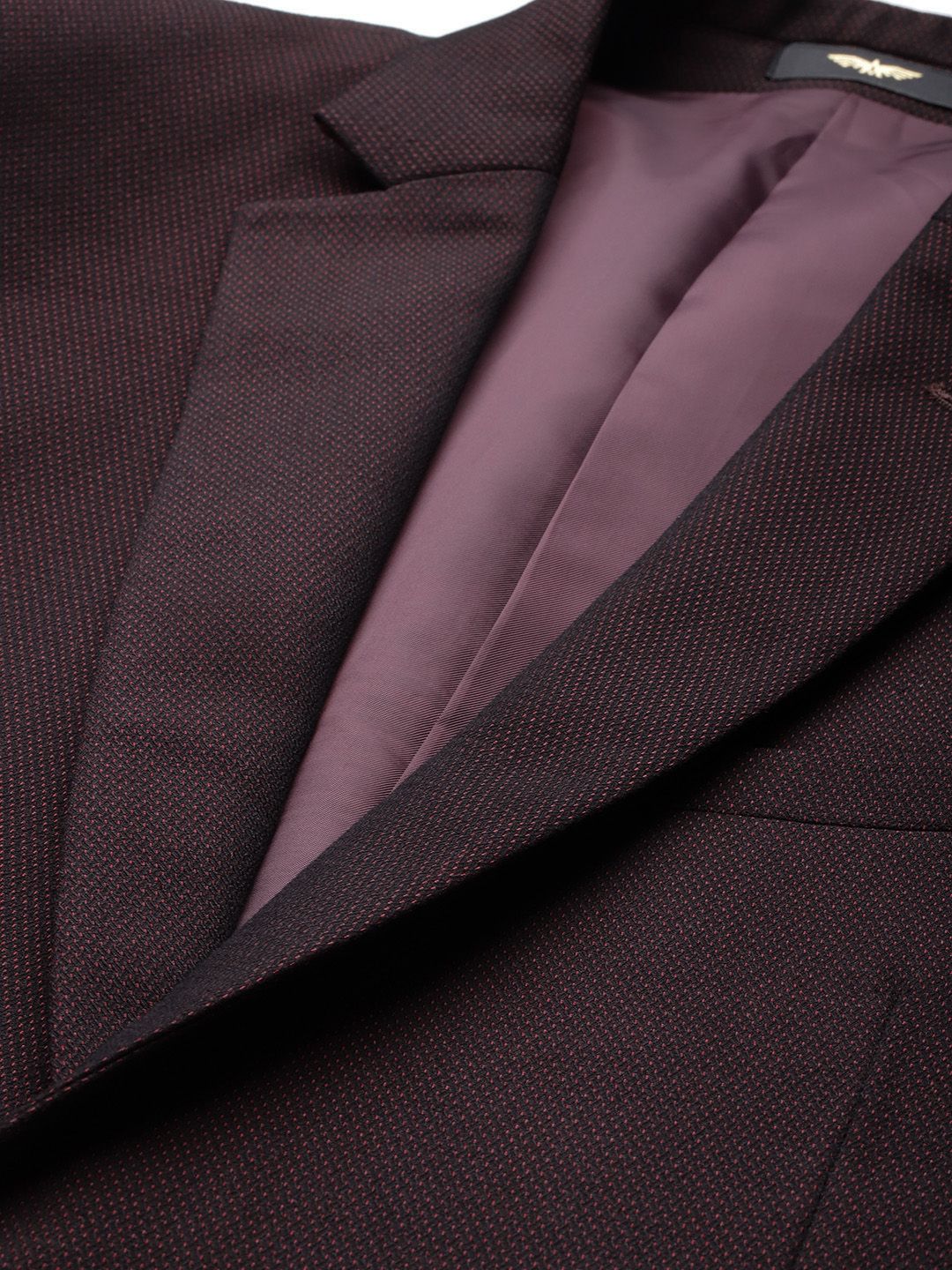 Park Avenue Self Design Super Slim Fit Single-Breasted 3-Piece Party Suit