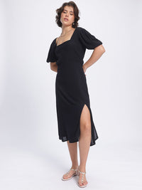 DressBerry Moonlight Muses Styles Back Side Sit A-Line Midi Dress
