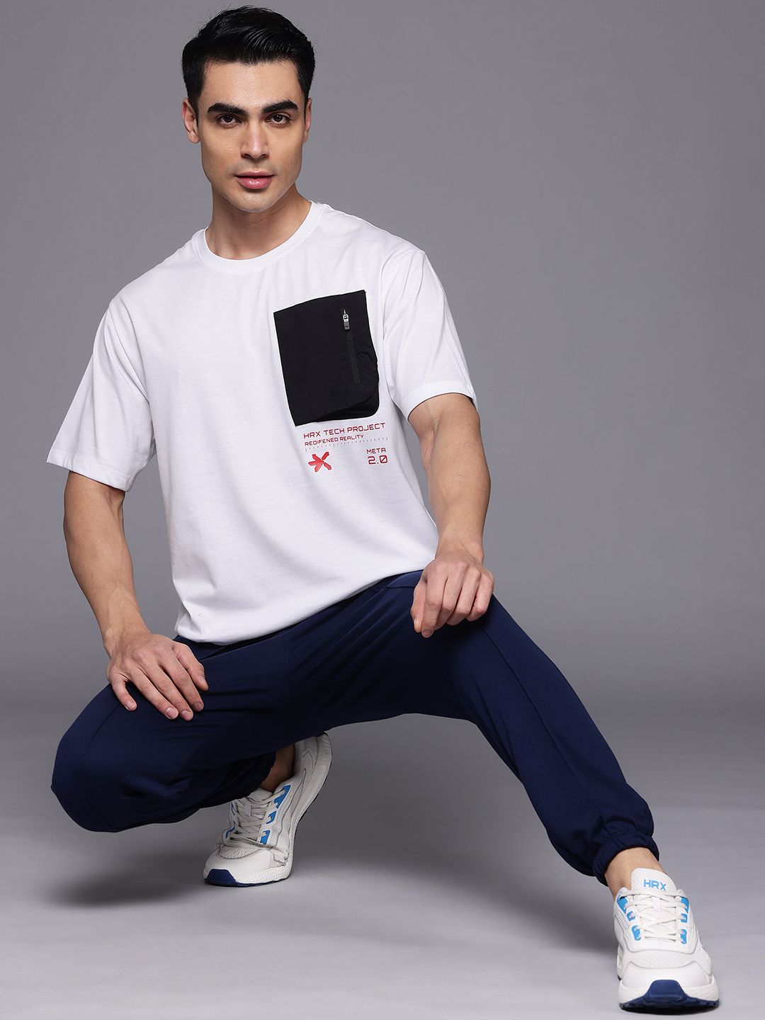 HRX by Hrithik Roshan Pocket-Detail T-shirt