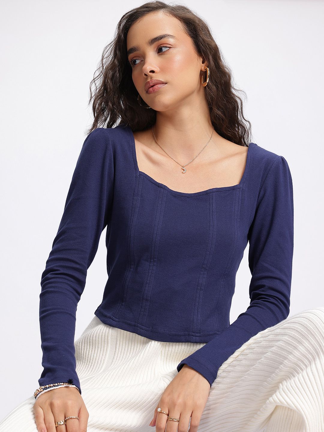 DressBerry Cozy Chic Craze Ribbed Fitted Top