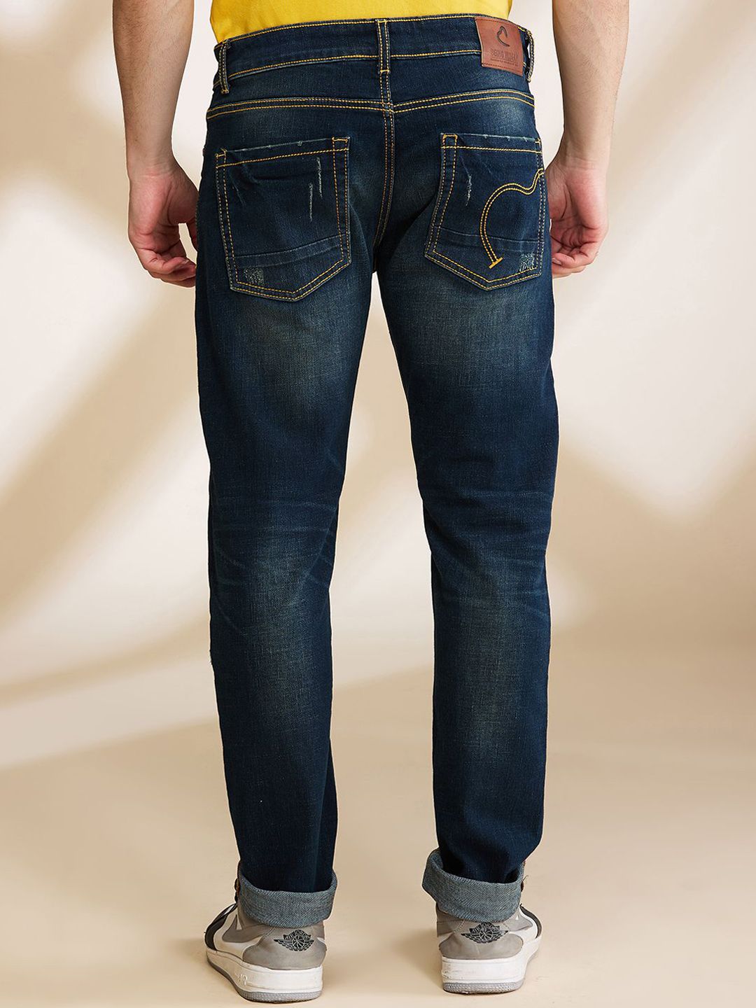 Being Human Men Slim Fit Mildly Distressed Light Fade Jeans