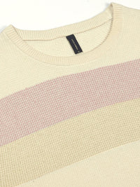 Thomas Scott Men Knit Striped Round Neck T-shirt