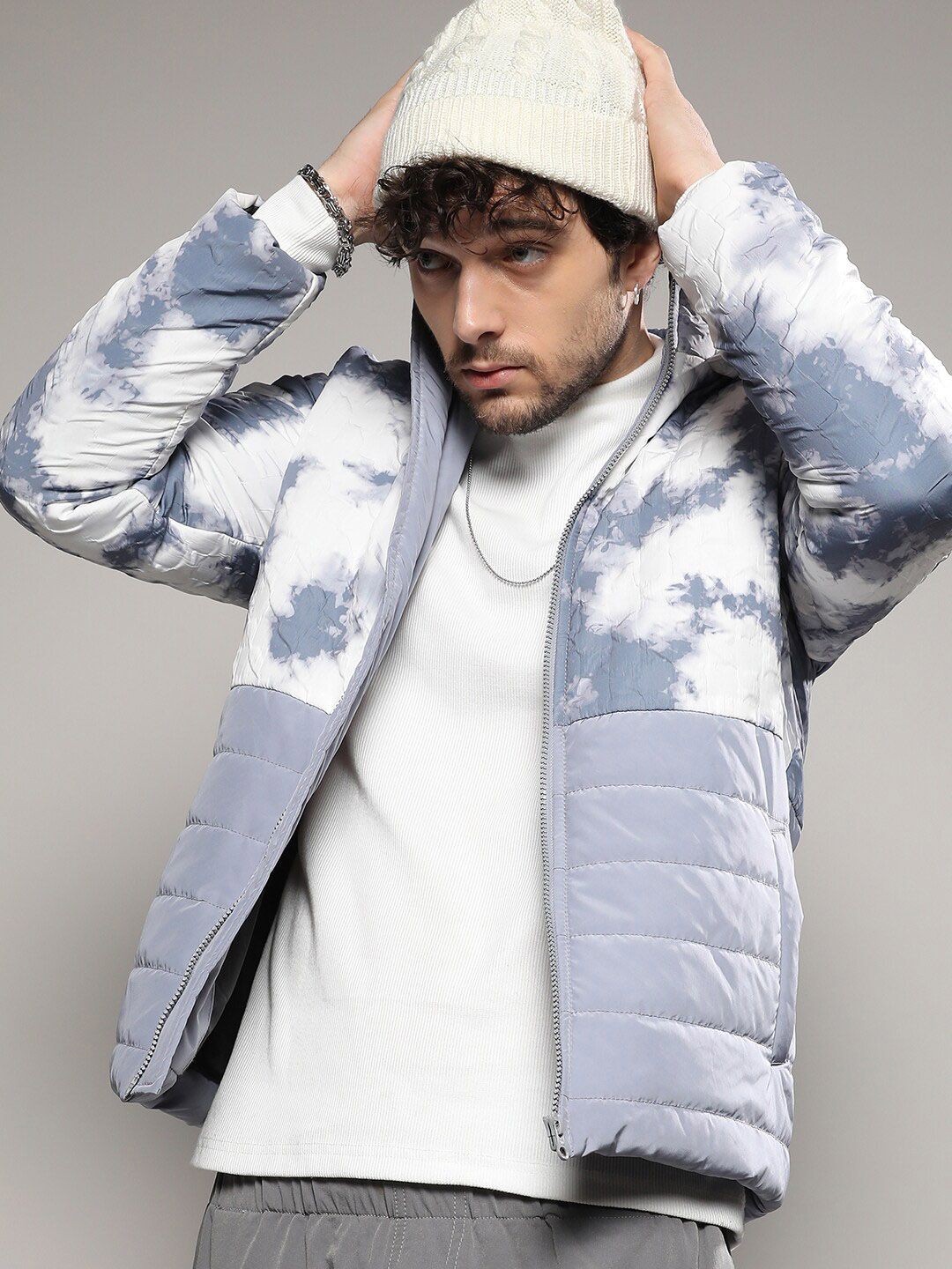Kampus Sutra Tie dan Dye Windcheater Luar Puffer Jaket