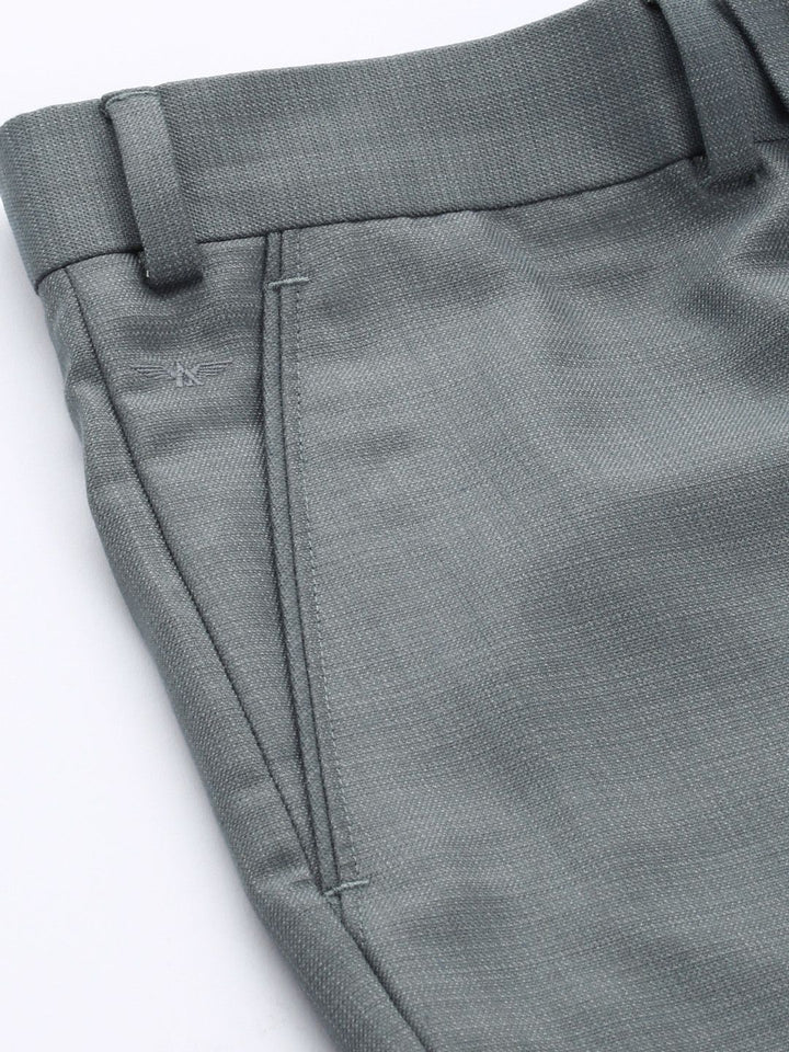 Park Avenue Men Textured Smart Regular Fit Formal Trousers