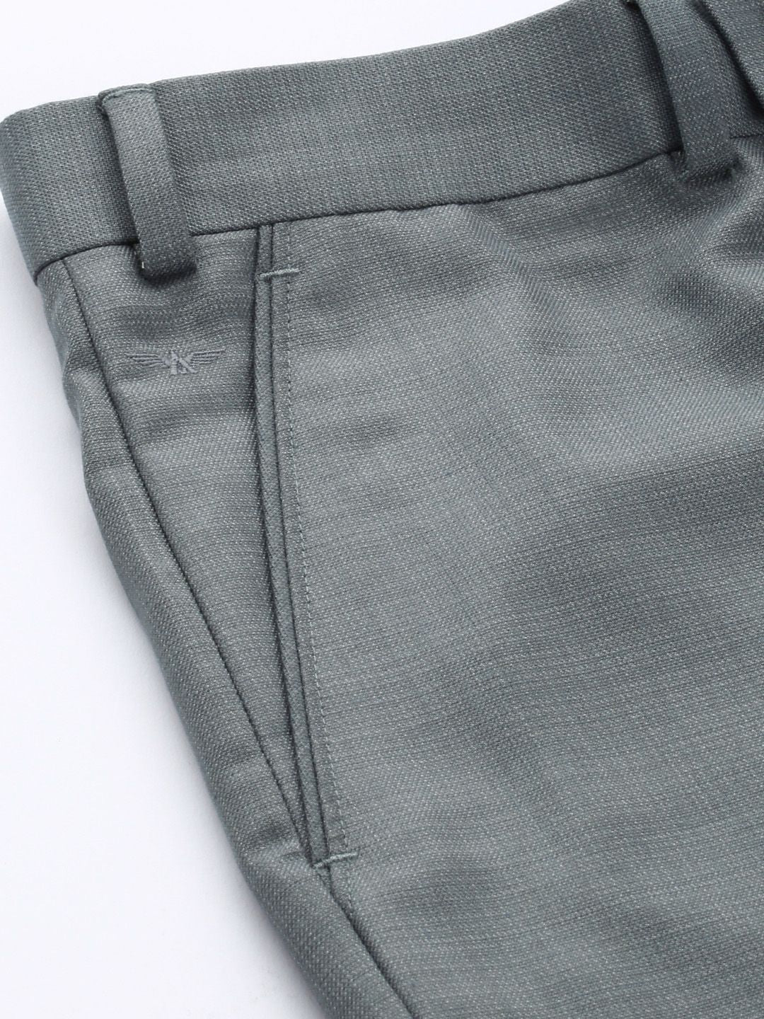 Park Avenue Men Textured Smart Regular Fit Formal Trousers