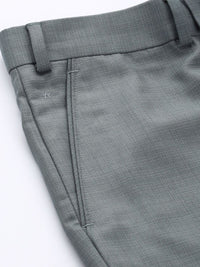 Park Avenue Men Textured Smart Regular Fit Formal Trousers