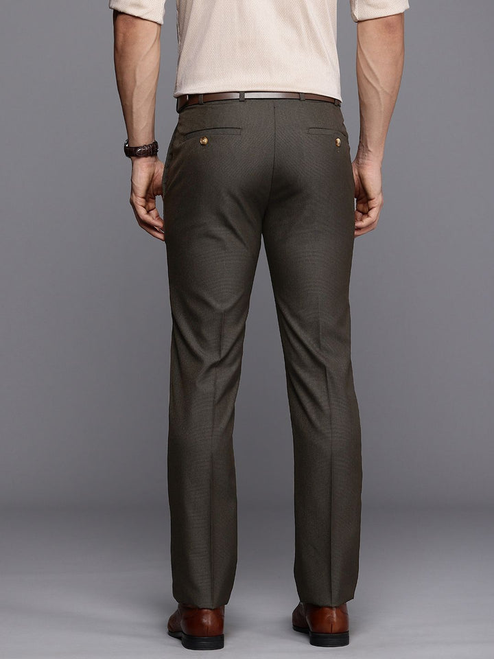 Raymond Men Textured Slim Fit Formal Trousers