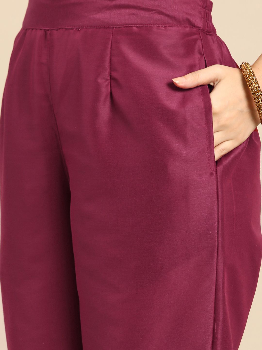 all about you Women Pink Regular Kurta with Trousers & With Dupatta
