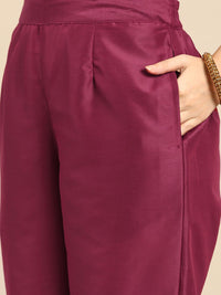 all about you Women Pink Regular Kurta with Trousers & With Dupatta
