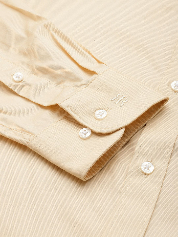Raymond Slim Fit Textured Pure Cotton Formal Shirt