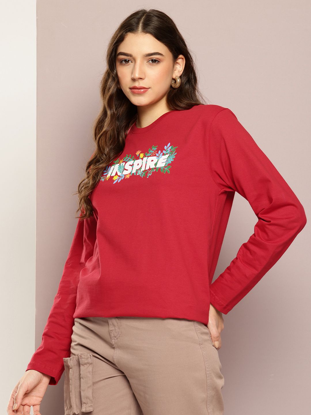 DILLINGER Typography Printed Drop-Shoulder Sleeves Oversized Pure Cotton T-shirt