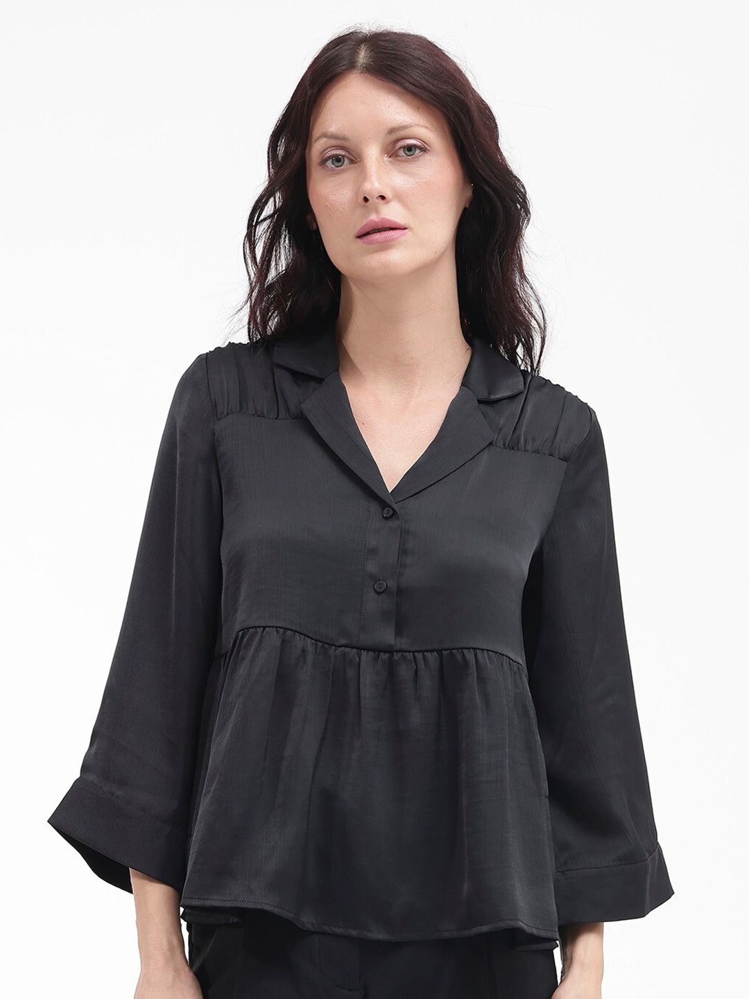 RAREISM Flared Sleeve Cotton Top