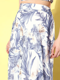 QUIERO Women Floral Printed Crop Top with Palazzos