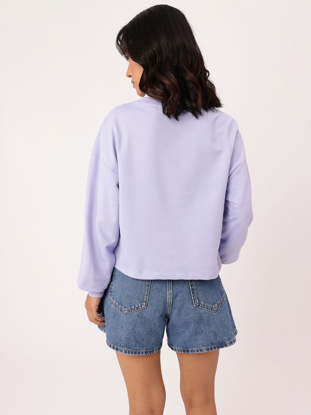 DressBerry Printed Cotton Terry Relaxed Fit Sweatshirt