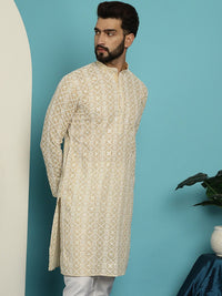 SOJANYA Kurta Kapas Tulen Bersulam Bunga Labuci