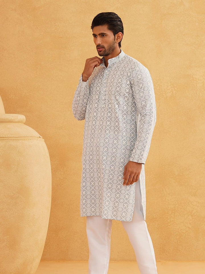 SOJANYA Kurta Lurus Labuci Sulam Etnik Kapas Tulen