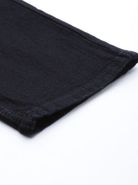 The Indian Garage Co Men Navy Blue Skinny Fit Applique Stretchable Jeans