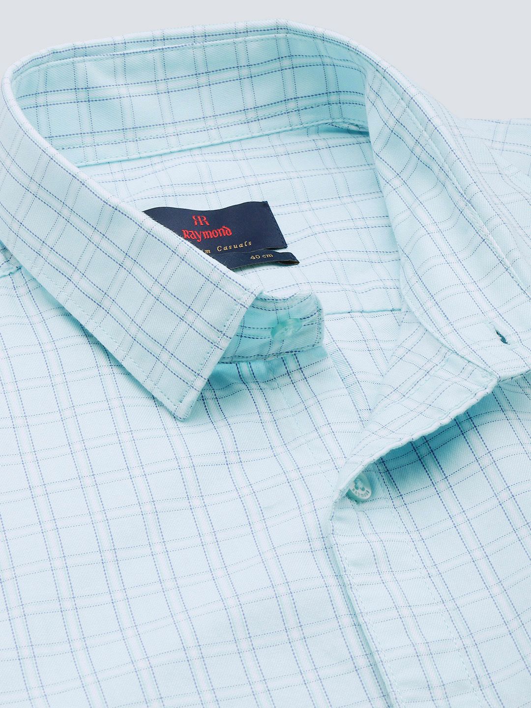 Raymond Pure Cotton Slim Fit Checked Casual Shirt