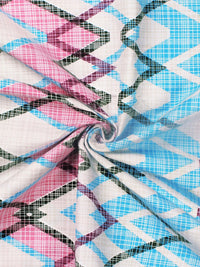 Story@home Tango Pink & White Printed 240 TC King Bedsheet with 2 Pillow Covers
