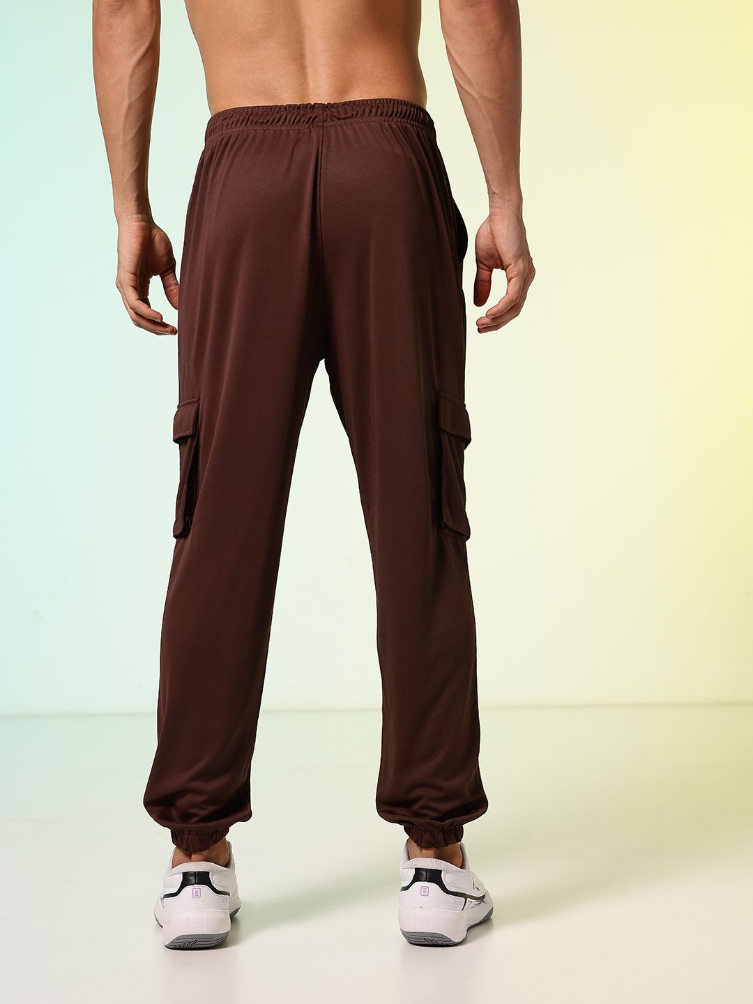 HRX by Hrithik Roshan Men Rapid-Dry Retro Brand Logo Printed Training Cargo Joggers