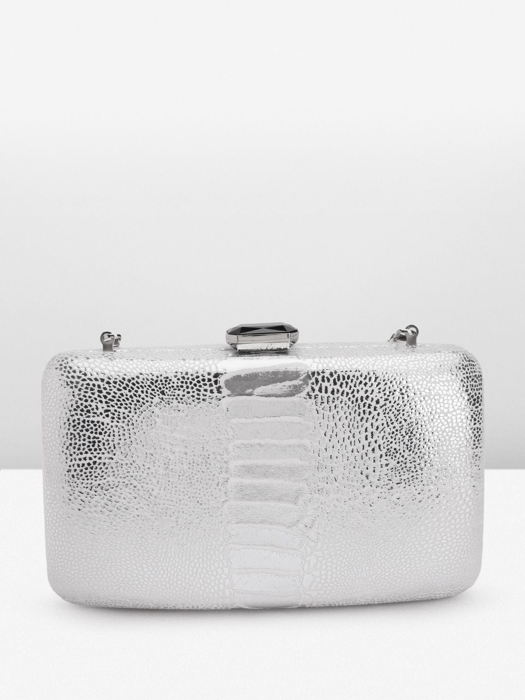 Lino Perros Snake Skin Textured Box Clutch