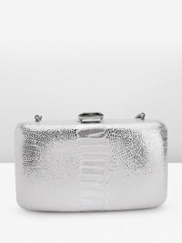 Lino Perros Snake Skin Textured Box Clutch