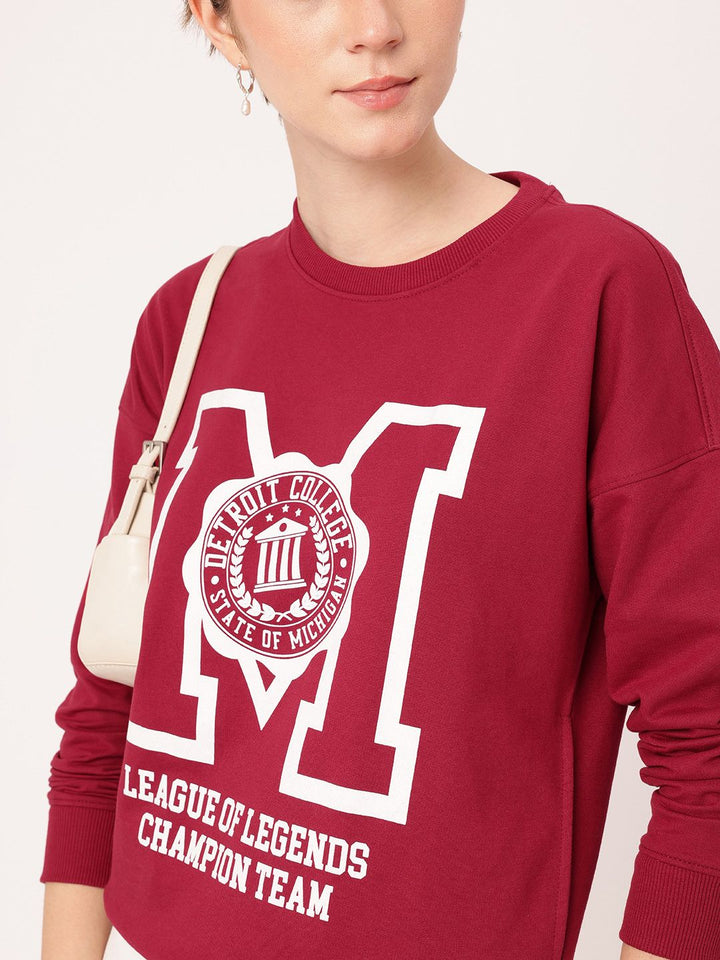 DressBerry Collegiate Printed Relaxed Fit Sweatshirts