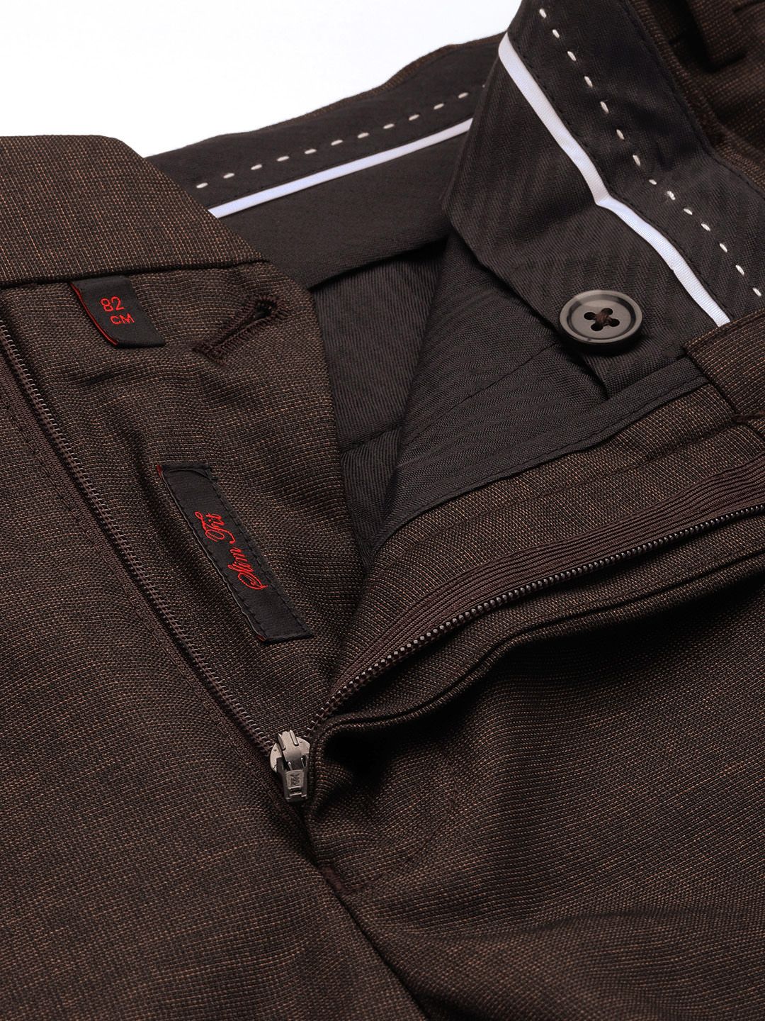 Raymond Men Slim Fit Flat Front Formal Trousers