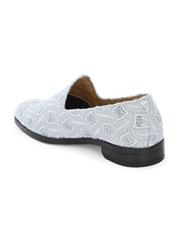 House Of Pataudi Men Embroidered Casual Slip On Mojaris