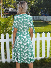 DressBerry Floral Print Wrap Dress with Slit
