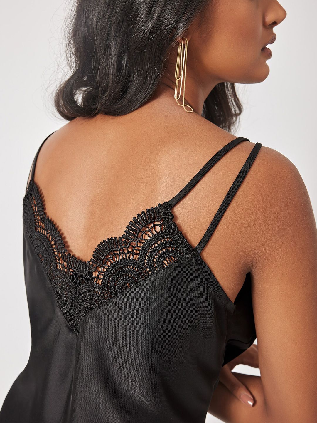 The Label Life Shoulder Straps Lace-Up Styled Back Top