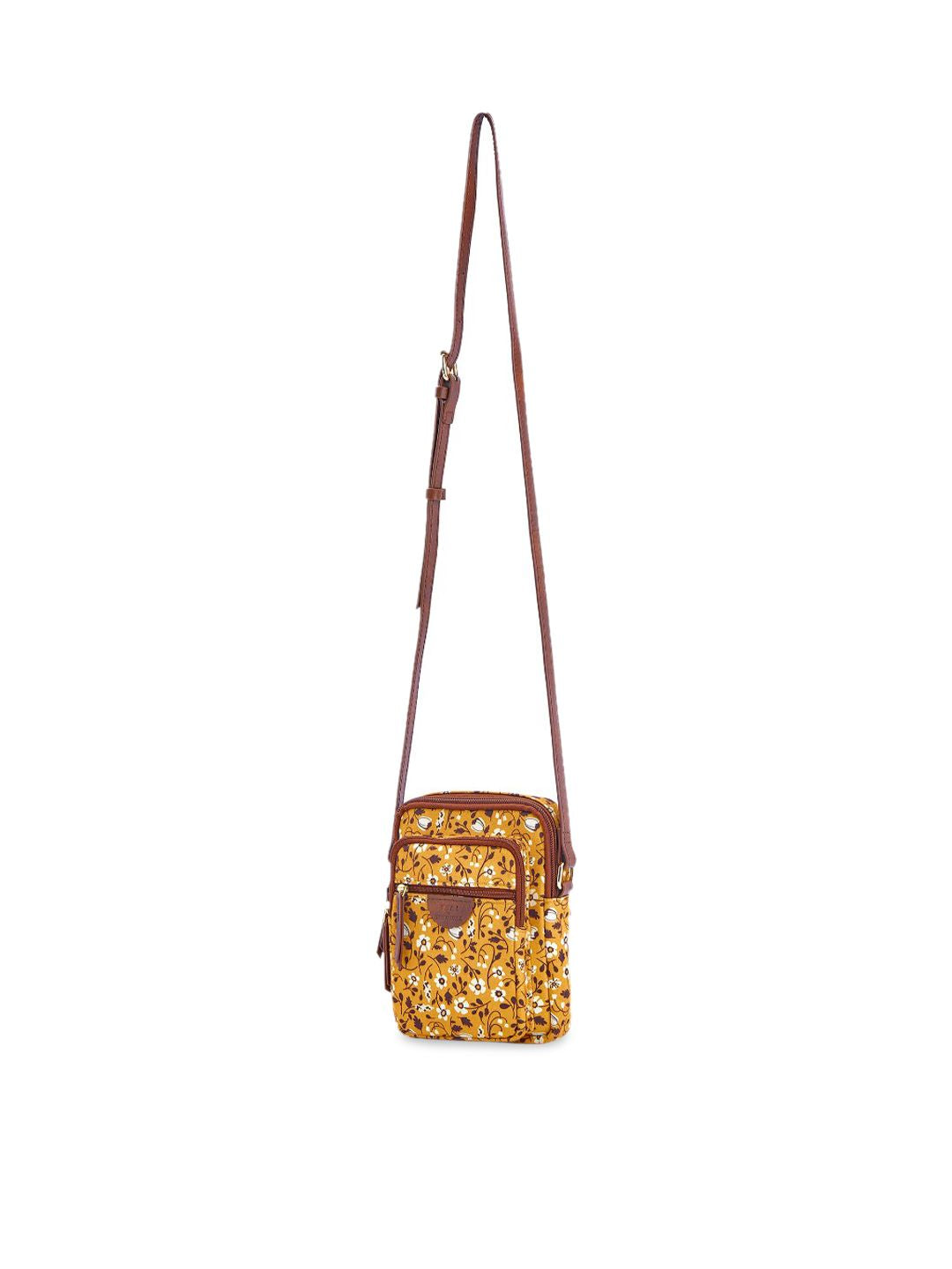 TEAL BY CHUMBAK Floral Printed Structured Sling Bag