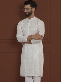 SOJANYA LUXE Motif Etnik Bersulam Kurta Lurus Labuci