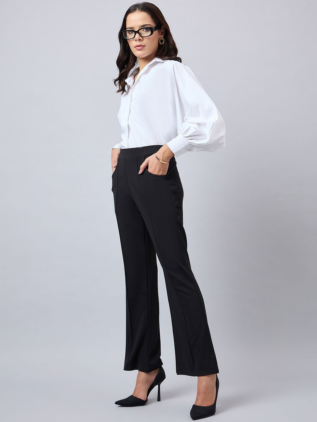 Style Quotient Women Smart Flared Trousers