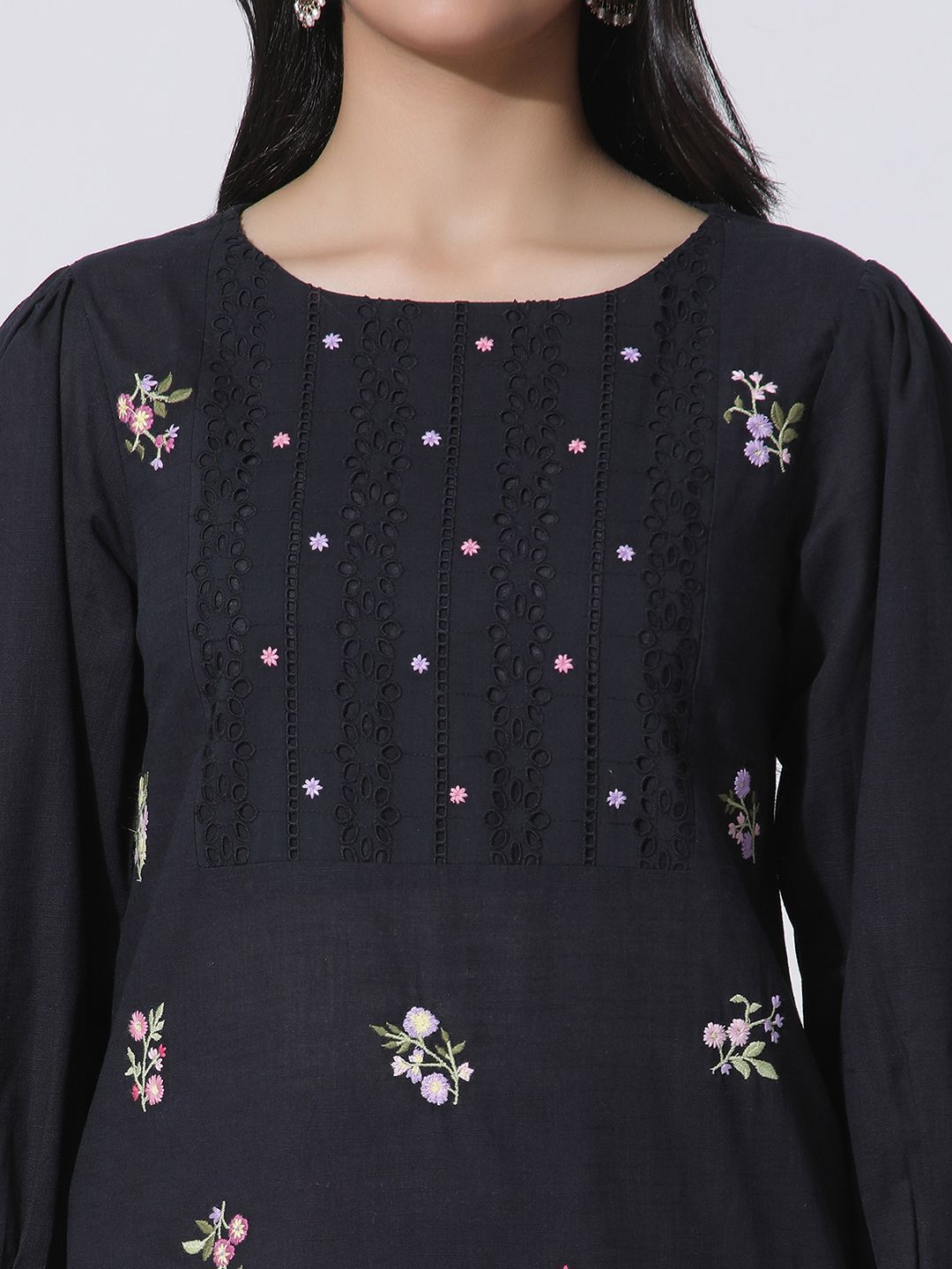 W Floral Print Cotton Top