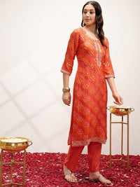 Vishudh Ethnic Motifs Embroidered Regular Kurta with Trousers & With Dupatta