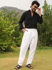 Campus Sutra Men Mid-Rise Relaxed Loose Fit Easy Wash Trouser