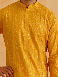SOJANYA LUXE Motif Etnik Sulam Benang Kerja Kurta Sutera Kapas dengan Piyama