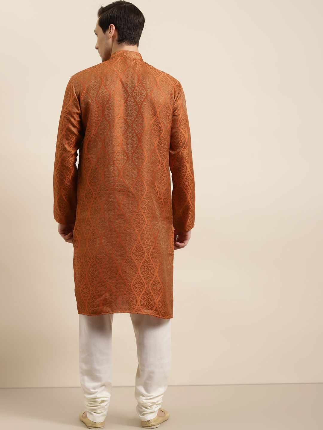 SOJANYA Ethnic Motifs Woven Design Regular Kurta With Churidar