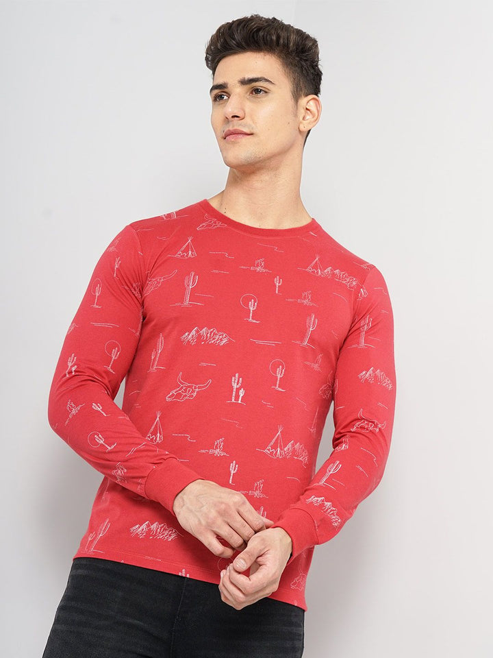 The Indian Garage Co Conversational Printed Long Sleeves Casual T-shirt