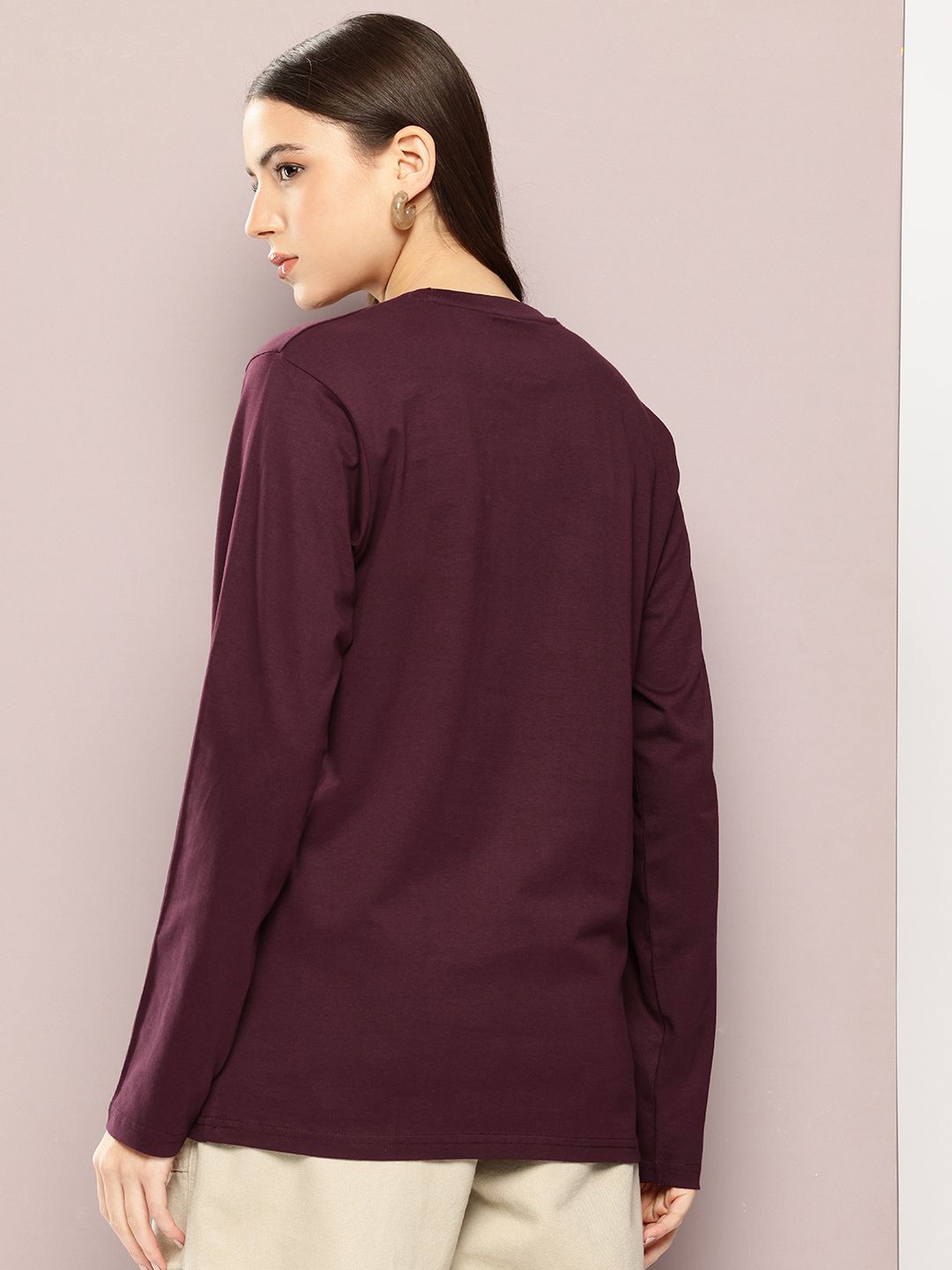 Dillinger Women Long Sleeve Oversized Printed Tshirt