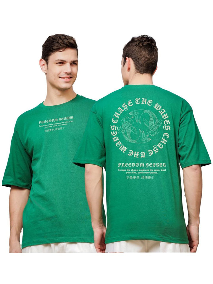 ADRO Men Typography Printed T-shirt