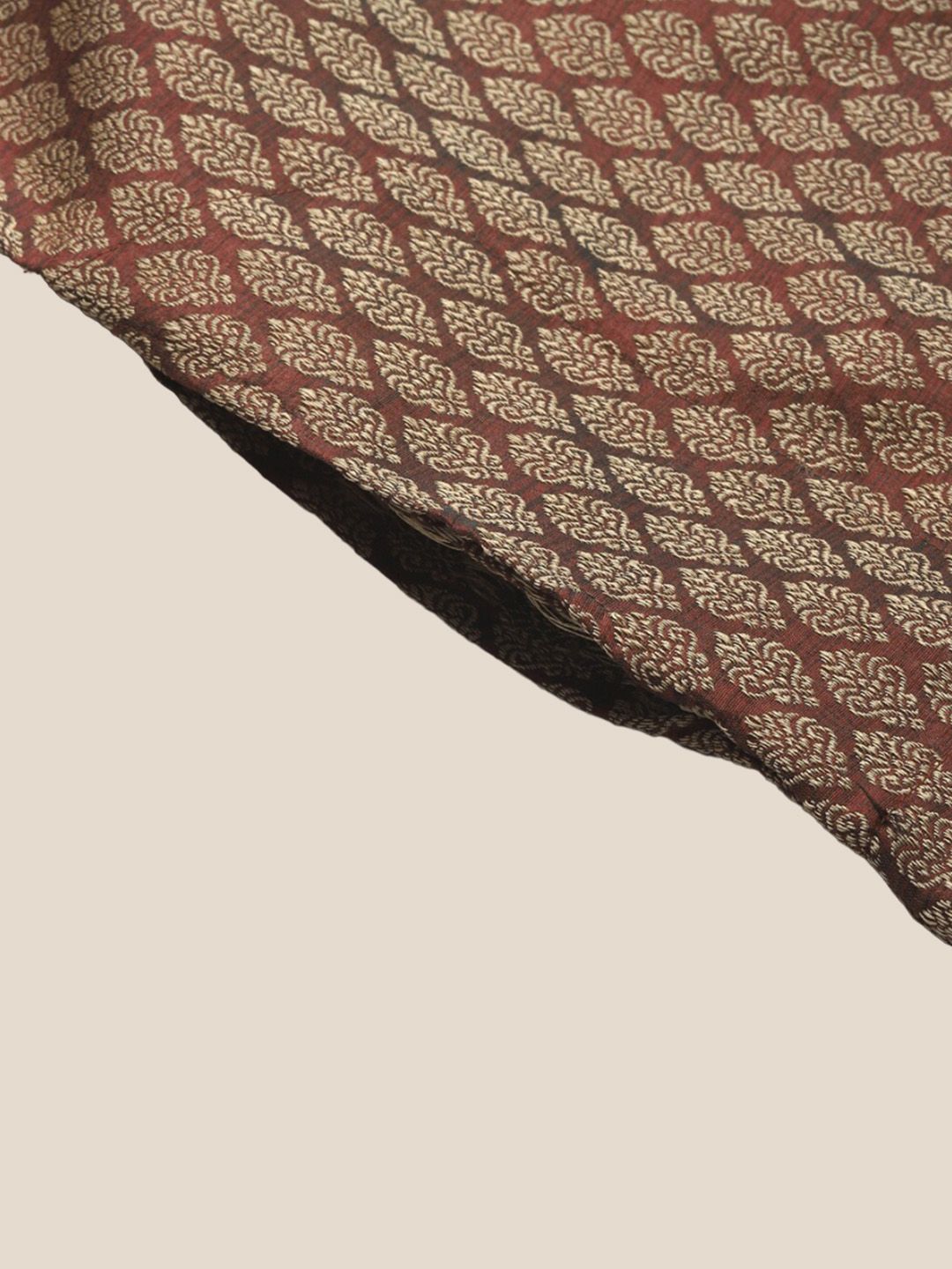 SOJANYA Motif Etnik Rekaan Tenunan Kurta Lurus Kolar Mandarin Dengan Churidar