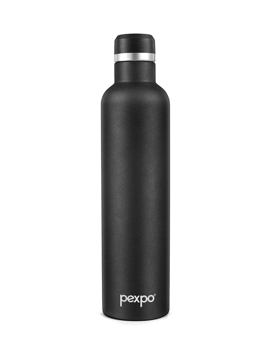Pexpo Oreo Black ISI Certified Thermosteel 750ml Hot Knight Flask Water Bottle 750 ml