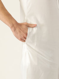 SOJANYA Lelaki Putih Solid Pathani Kurta
