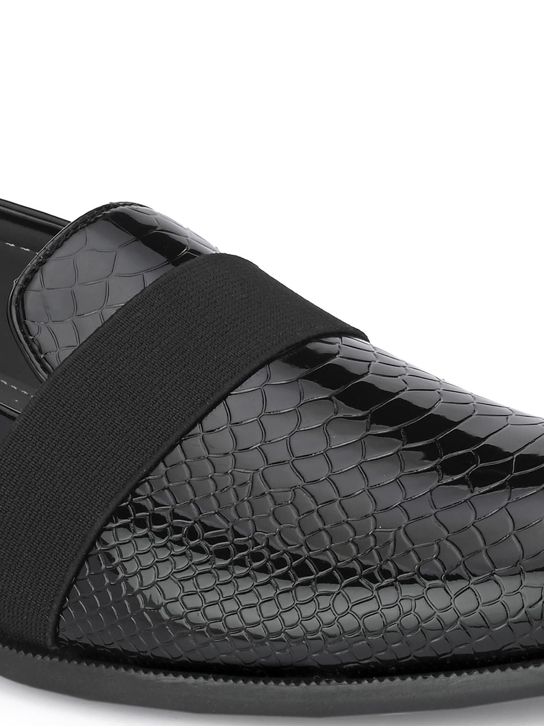 House of Pataudi Men Textured Formal Loafers